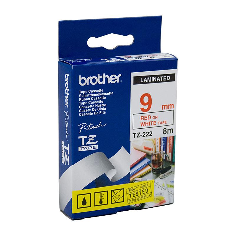 BROTHER TZe222 Labelling Tape roll with clear adhesive for POS stations, showcasing its premium quality and durability.