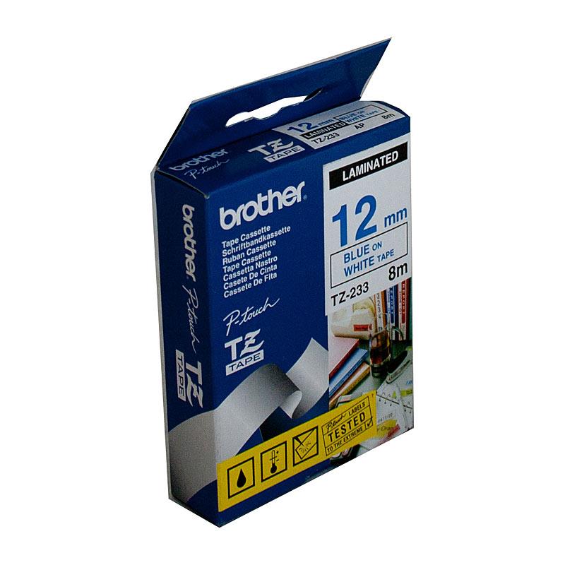 BROTHER TZe233 Labelling Tape roll, showcasing its premium quality and compatibility with POS stations.