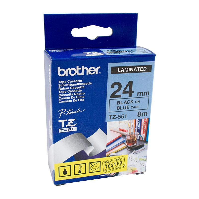 BROTHER TZe551 Labelling Tape roll, showcasing its premium quality and clear label printing capabilities.