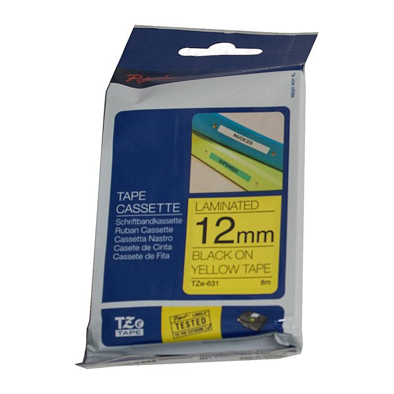 BROTHER TZe631 Labelling Tape roll, showcasing its premium quality and compatibility with POS stations.