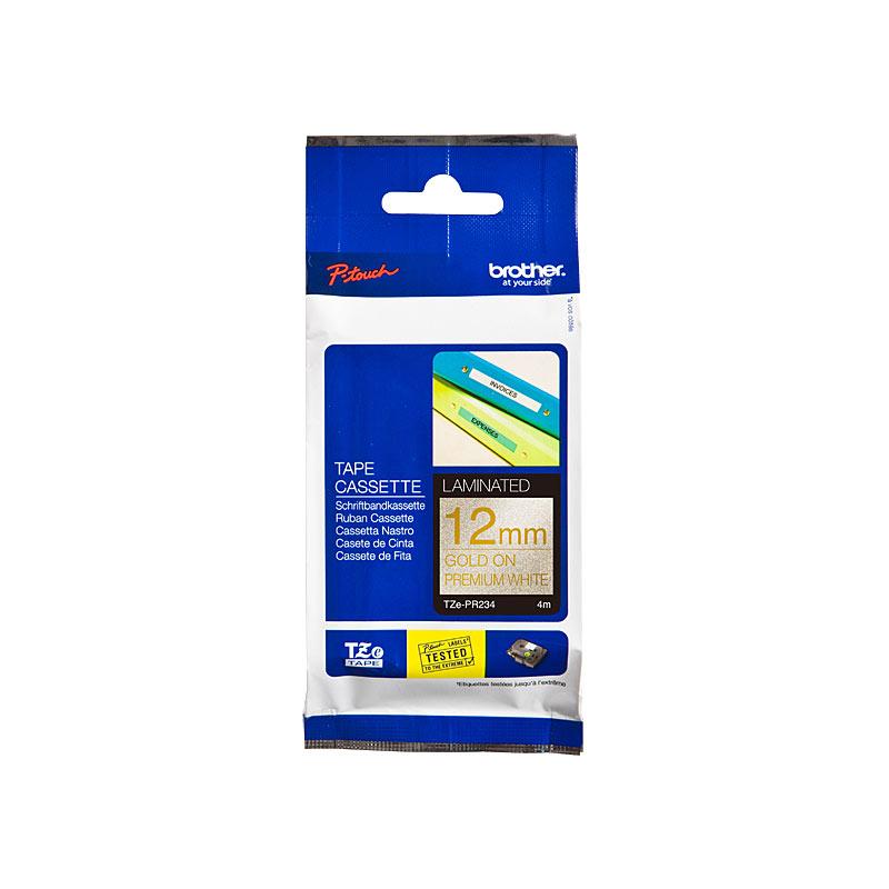 BROTHER TZePR234 Label Tape roll, showcasing its premium quality and compatibility with POS stations.