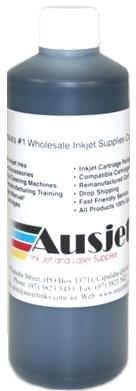 1 liter bottle of C1069 Sensient Grey Ink for inkjet printers, showcasing its premium quality and professional use.