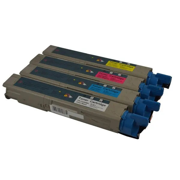 C3100 3200 3300 Premium Generic Toner Set including four cartridges for vibrant printing.