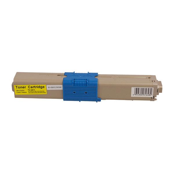 C310 44469755 Premium Generic Yellow Toner cartridge with vibrant yellow color and sleek design.