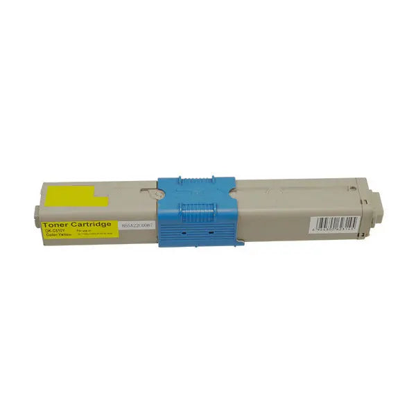 C510 44469725 Premium Generic Yellow Toner cartridge, showcasing its vibrant yellow color and sleek design.