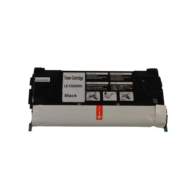 C5240KH Black Generic Toner Cartridge for Lexmark printers, showcasing its sleek design and remanufactured quality.