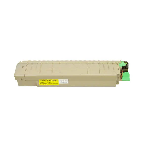 C810 Premium Generic Yellow Toner Cartridge with vibrant yellow color and sleek design, suitable for C810 printers.