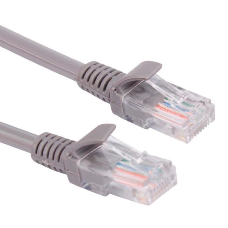 CABAC 0.5m CAT5 RJ45 Ethernet Patch Lead in grey, showcasing its snagless design and moulded strain relief.