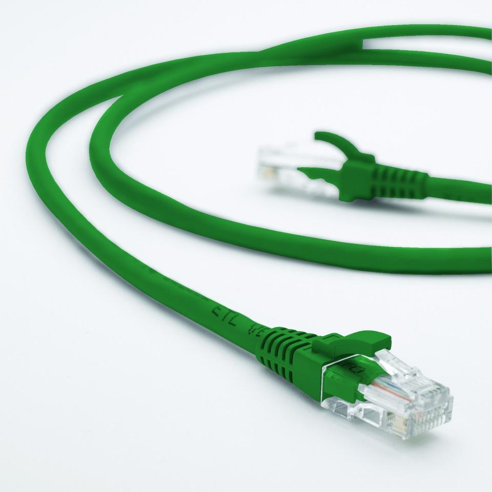 CABAC 10m CAT6 RJ45 Ethernet cable in green color, designed for high-speed networking.