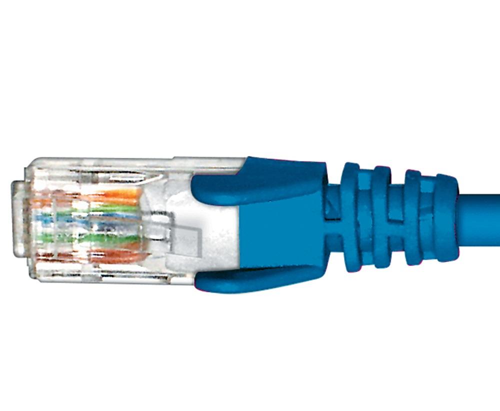 CABAC 5m CAT6 RJ45 LAN Ethernet Network Blue Patch Lead, showcasing its blue color and RJ45 connectors.