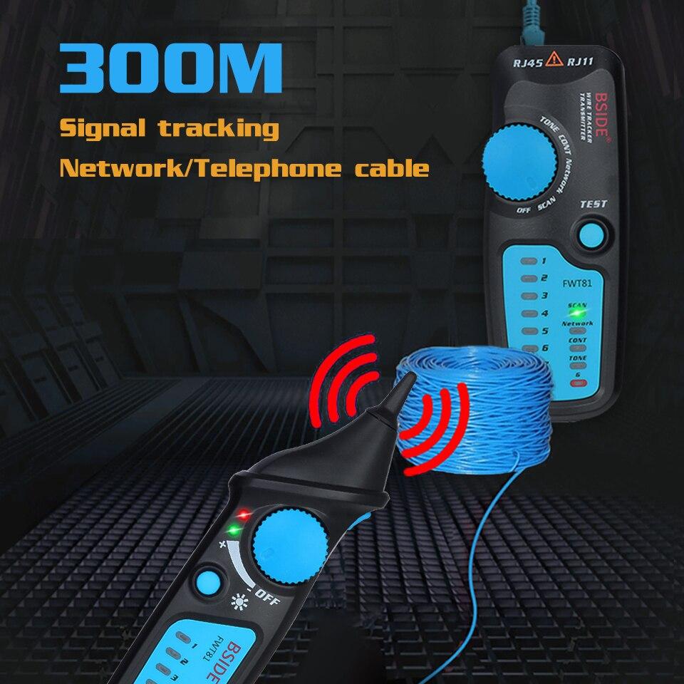 Cable Tracker Network Telephone line Detector with RJ11 connector, designed for efficient wire tracing and breakpoint location testing.