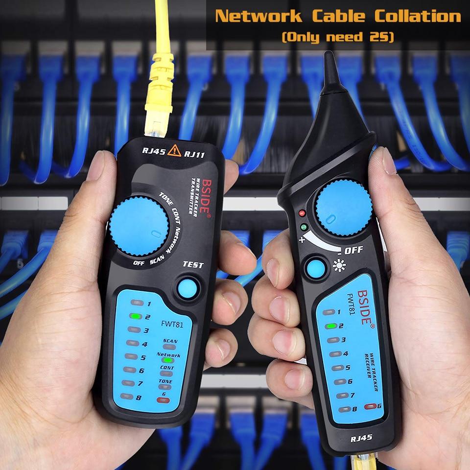 Cable Tracker Network Telephone line Detector with RJ11 connector, designed for efficient wire tracing and breakpoint location testing.