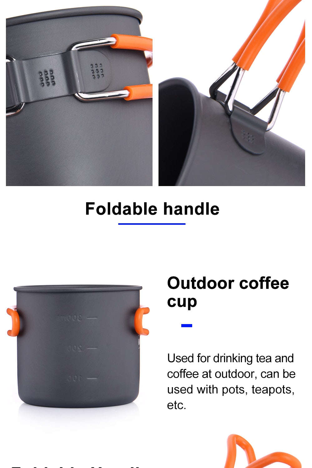 A lightweight and durable aluminum camping mug, perfect for outdoor coffee and beverages, showcasing its sleek design and 0.4L capacity.