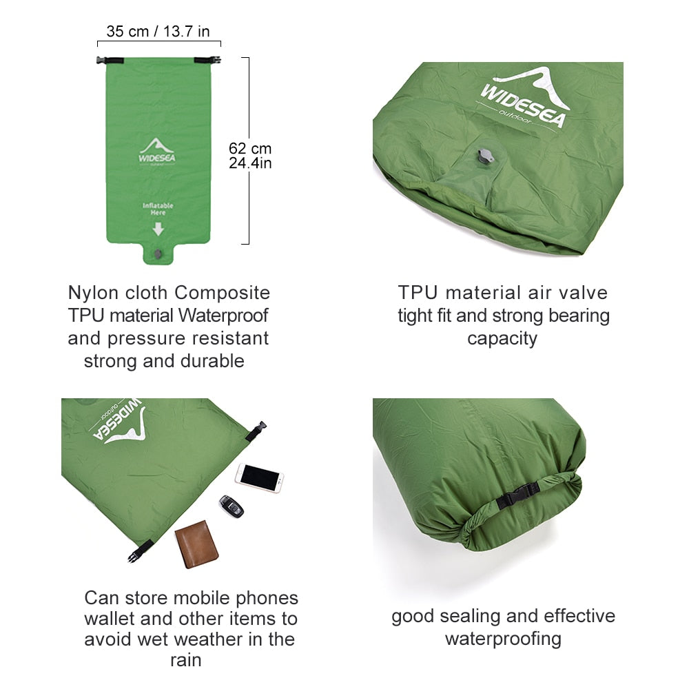 Camping Double Inflatable Mattress, ultralight and portable, ideal for outdoor sleeping.