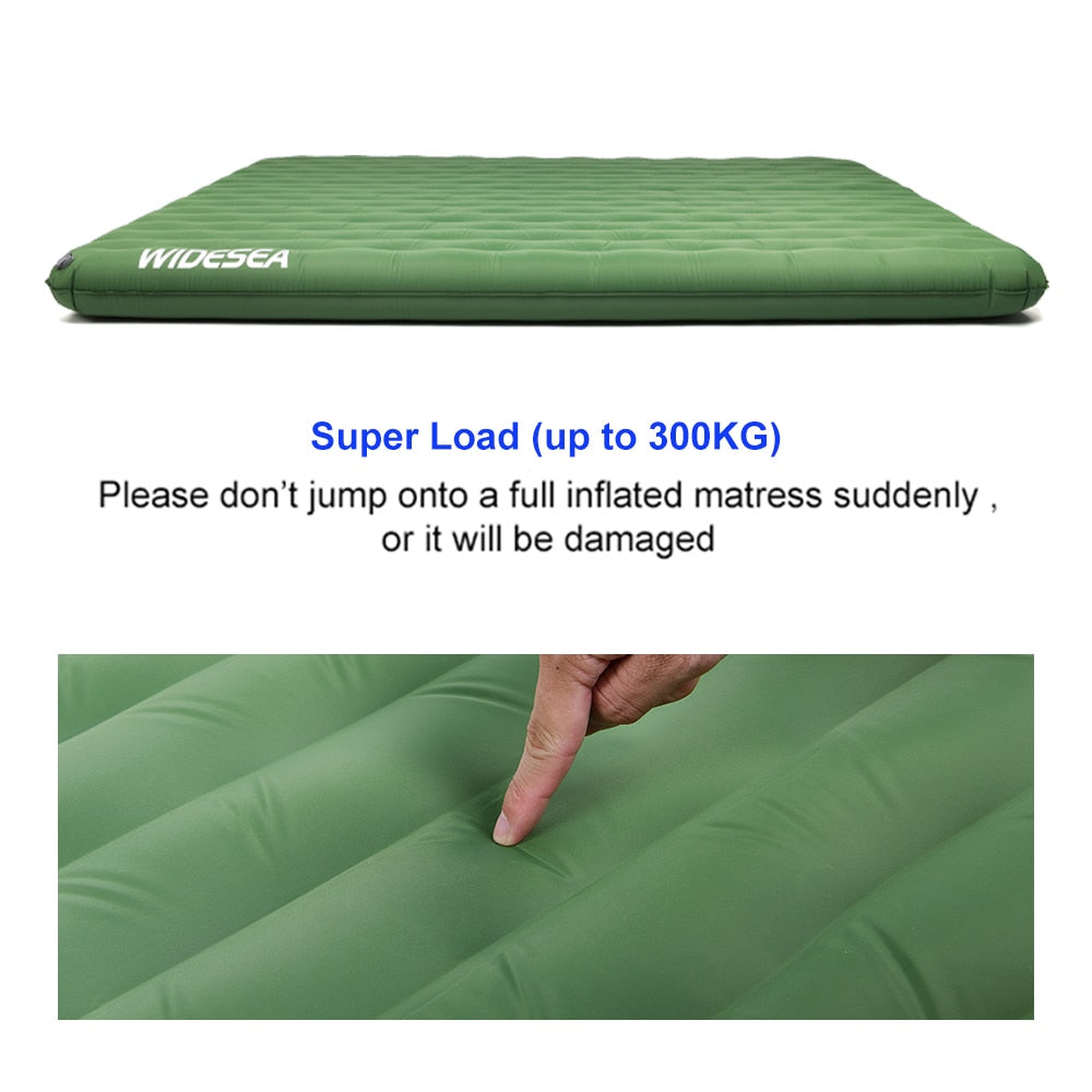 Camping Double Inflatable Mattress, ultralight and portable, ideal for outdoor sleeping.