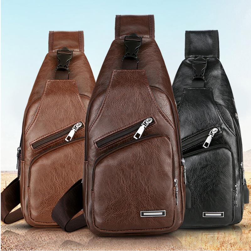 Campus Buddy Sling Bag in various colors with USB port, headphone access, and multiple compartments for organization.