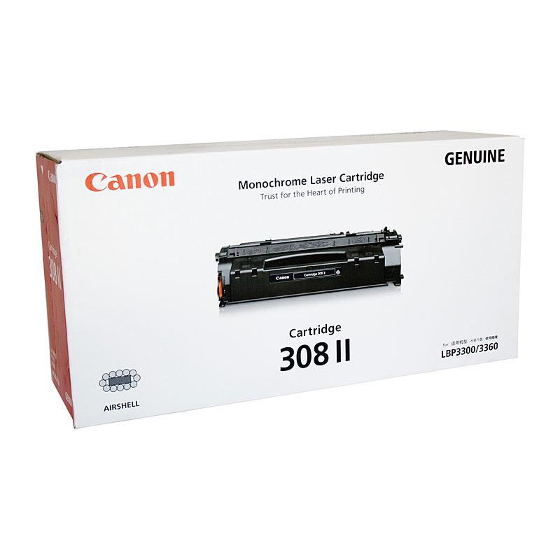 CANON Cartridge308HY Black Toner cartridge, designed for high-quality printing with a yield of 6,000 pages, compatible with Canon Laser Shot printers.