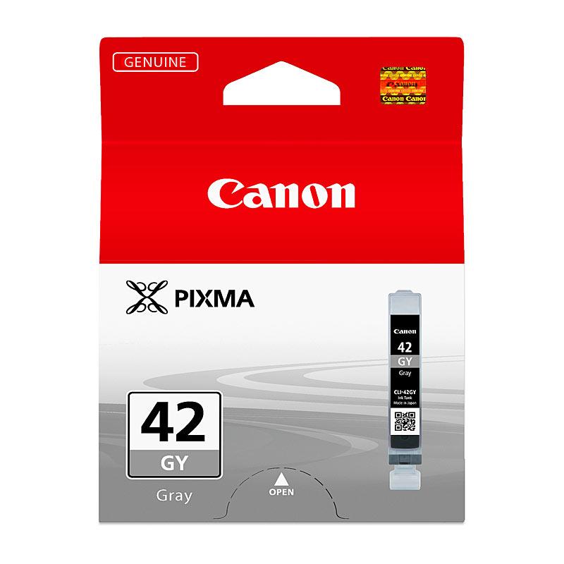 CANON CLI42 Grey Ink Cartridge, designed for high-quality printing with a yield of 70 A3+ pages, compatible with Canon PIXMA PRO100 and PRO100S printers.