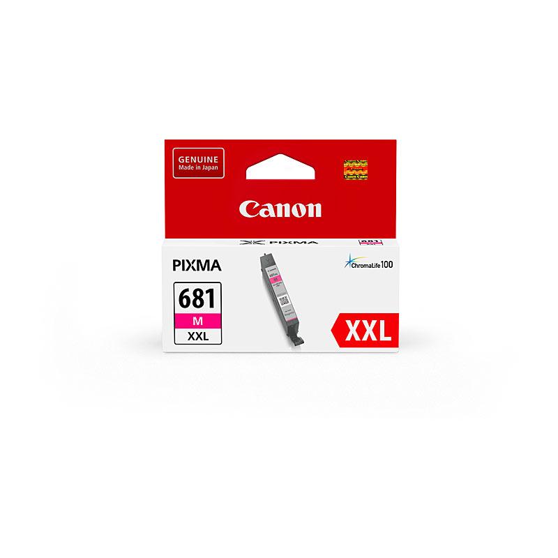 CANON CLI681XXL Magenta Ink Cartridge with vibrant magenta color, designed for high-quality printing.