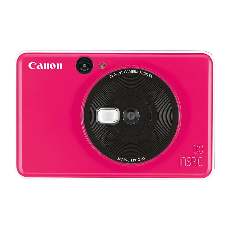 A stylish pink CANON Inspic Camera, compact and perfect for capturing vibrant moments.