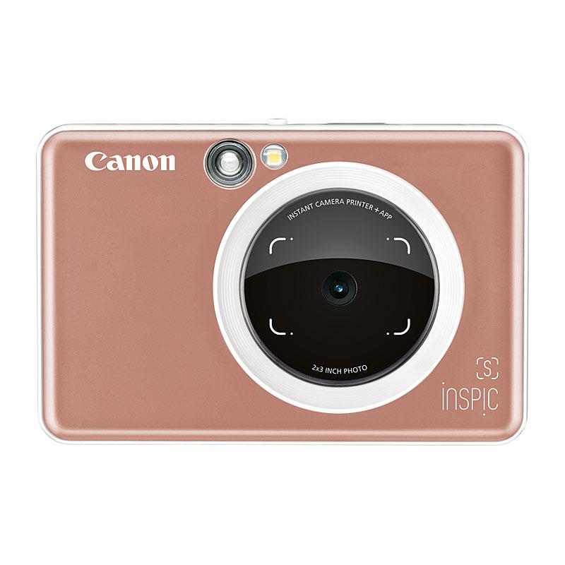 CANON Inspic S Camera in elegant gold finish, showcasing its compact design and stylish appearance.