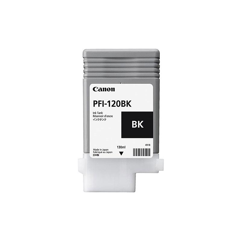 Canon PFI120 Black Ink cartridge, designed for high-quality printing in Canon TM200 and TM300 printers.