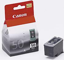 Canon PG50 Black Ink Cartridge, high yield, compatible with various Canon printers.