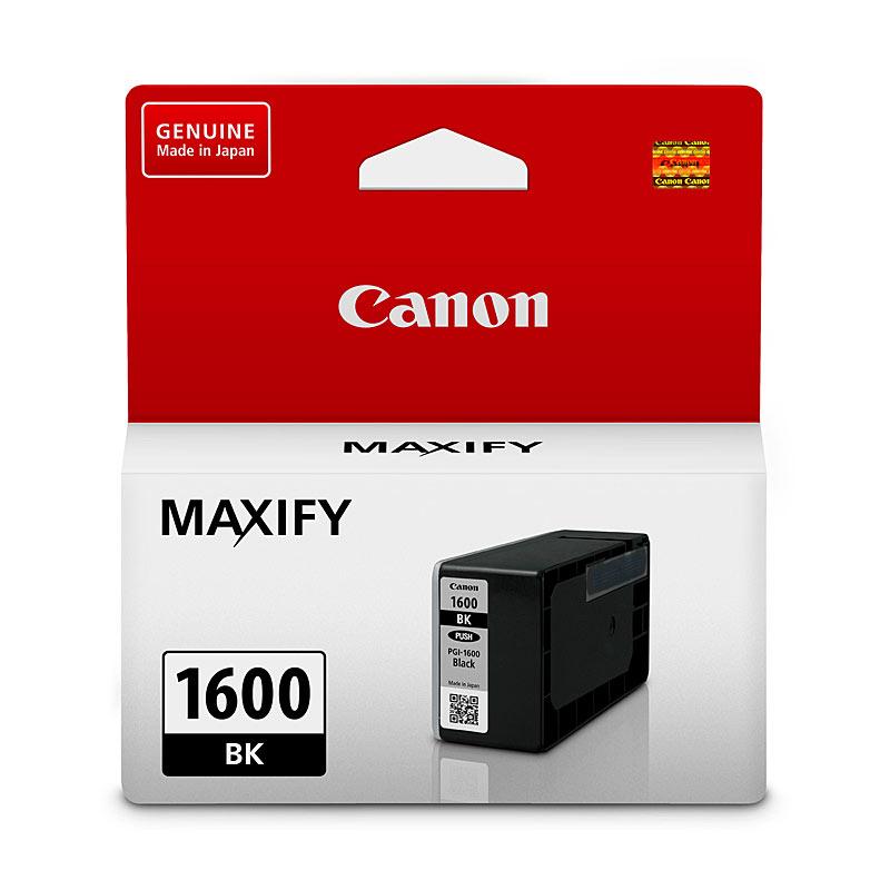 CANON PGI1600 Black Ink Tank cartridge with packaging, designed for Canon printers.