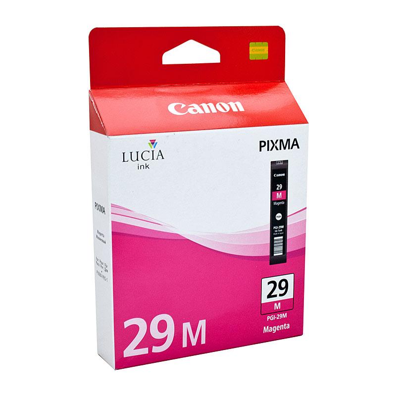 CANON PGI29 Magenta Ink Tank cartridge with vibrant magenta color, designed for Canon PIXMA PRO1 printer.