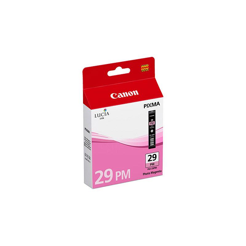 Canon PGI29 Photo Magenta Ink cartridge, vibrant color, designed for Canon PIXMA PRO1 printer.