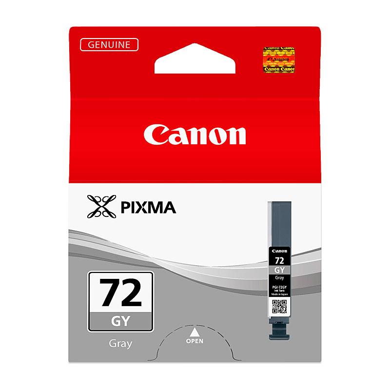 Canon PGI72 Grey Ink Cartridge, designed for high-quality printing with a yield of 31 A3+ pages, compatible with PIXMA PRO10 and PRO10S printers.