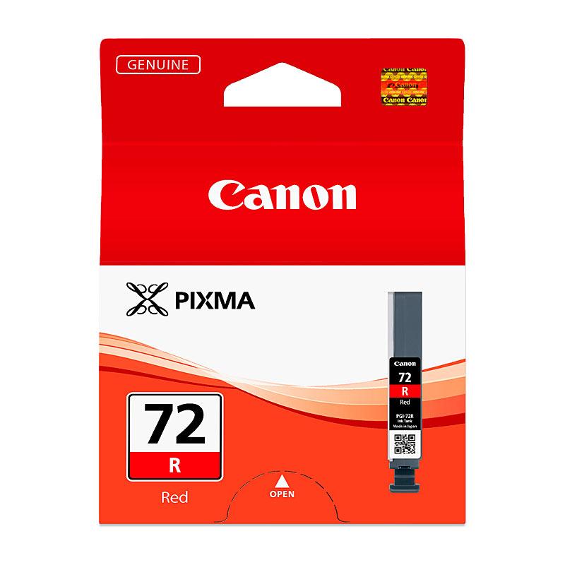 CANON PGI72 Red Ink Cartridge, a genuine Canon product designed for high-quality printing, featuring vibrant red ink for stunning results.