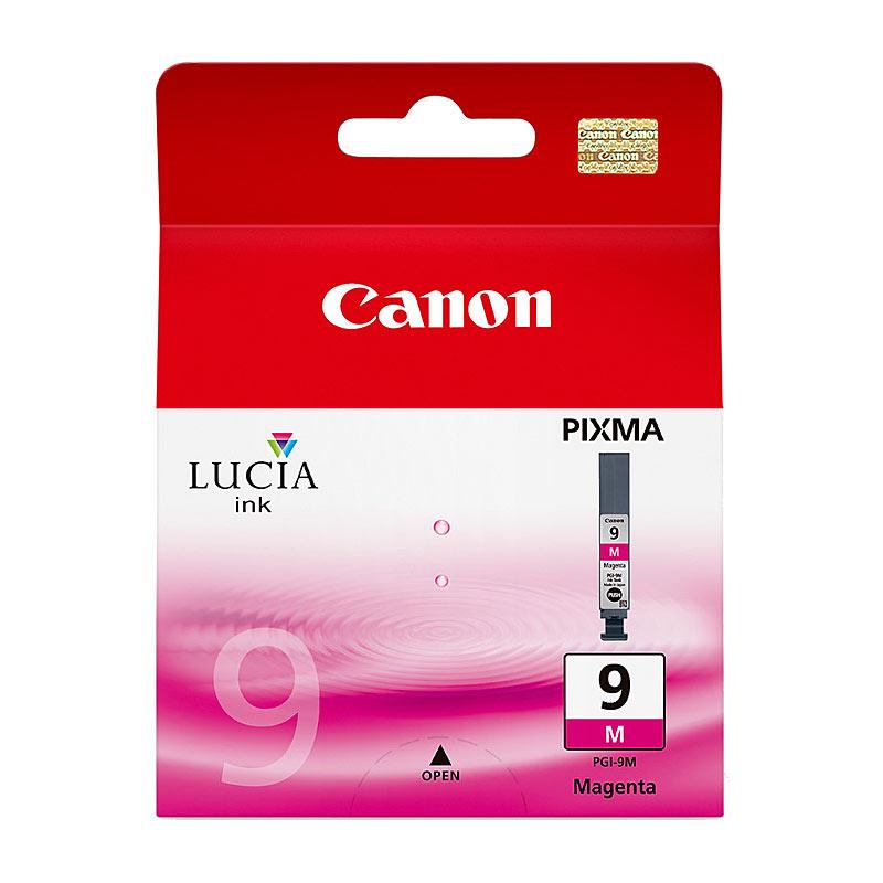 CANON PGI9 Magenta Ink Cartridge with vibrant magenta color, designed for high-quality printing.