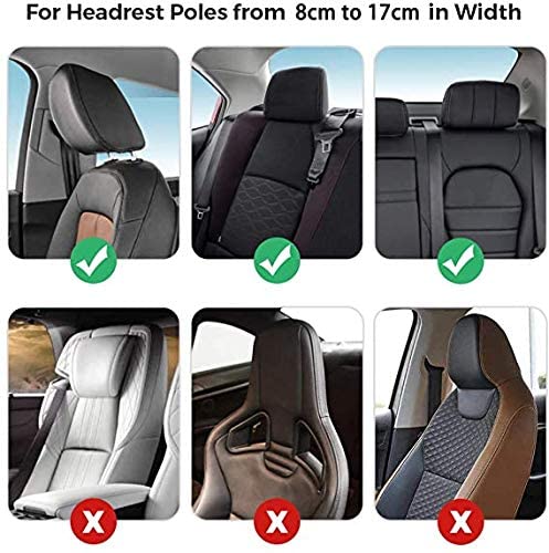 Car Travel Headrest featuring 180° adjustability and washable PU leather, designed for neck and head support during travel.