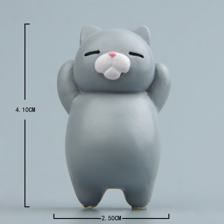 Colorful Cartoon Cat Fridge Magnet made of synthetic resin, featuring a three-dimensional design, perfect for decoration.