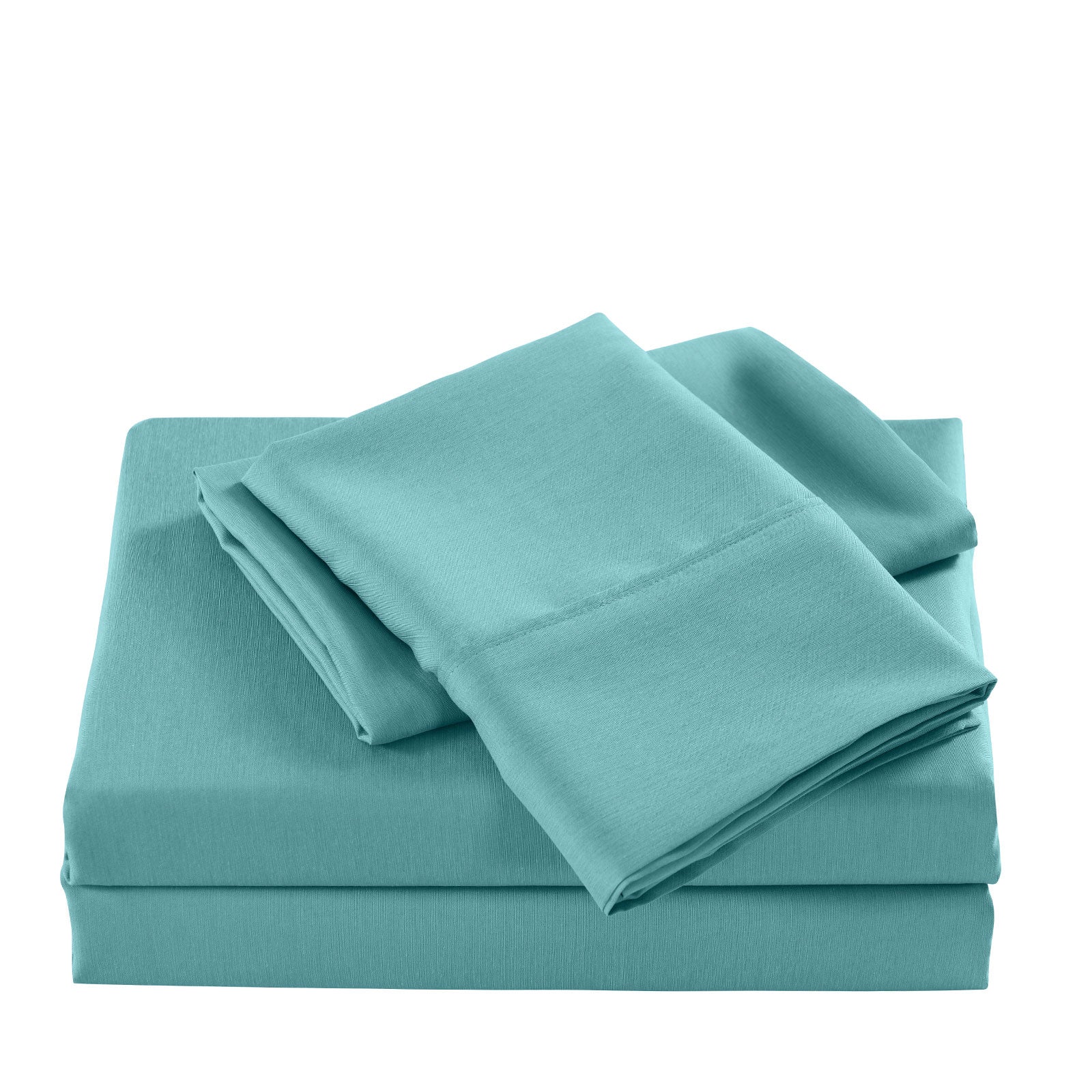 Casa Decor 2000 Thread Count Bamboo Cooling Sheet Set displayed on a bed, showcasing its luxurious texture and vibrant colors.