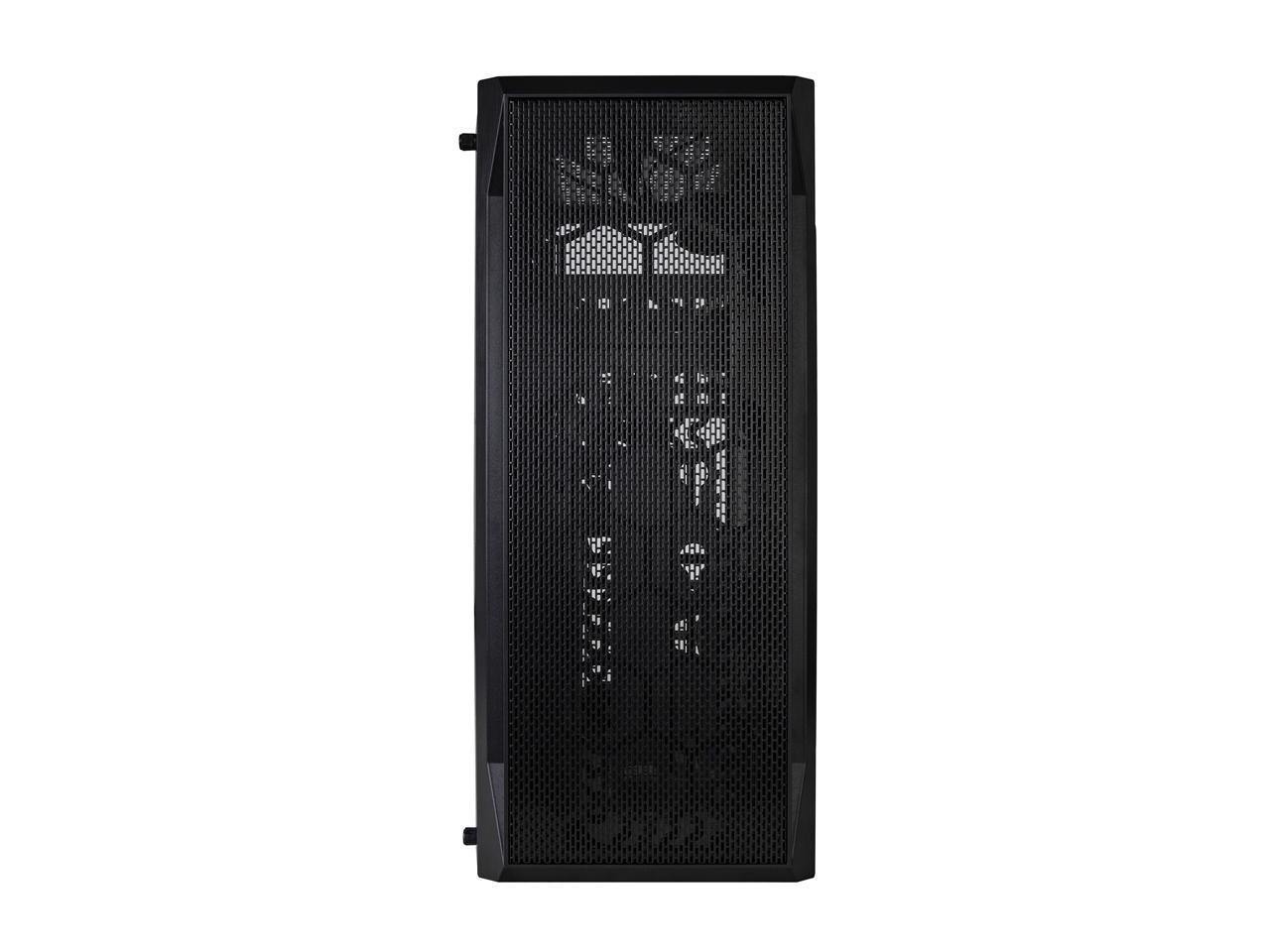 DIYPC DIY-S07 Black Steel ATX Mid Tower Computer Case showcasing its sleek design and spacious interior.