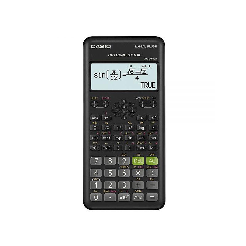 CASIO FX82AU PLUSII 2nd Ed scientific calculator with a sleek design and large display.