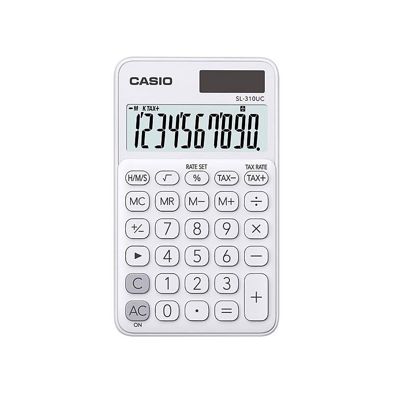 CASIO SL310UCWE Calculator with a clear display and compact design, ideal for students and professionals.