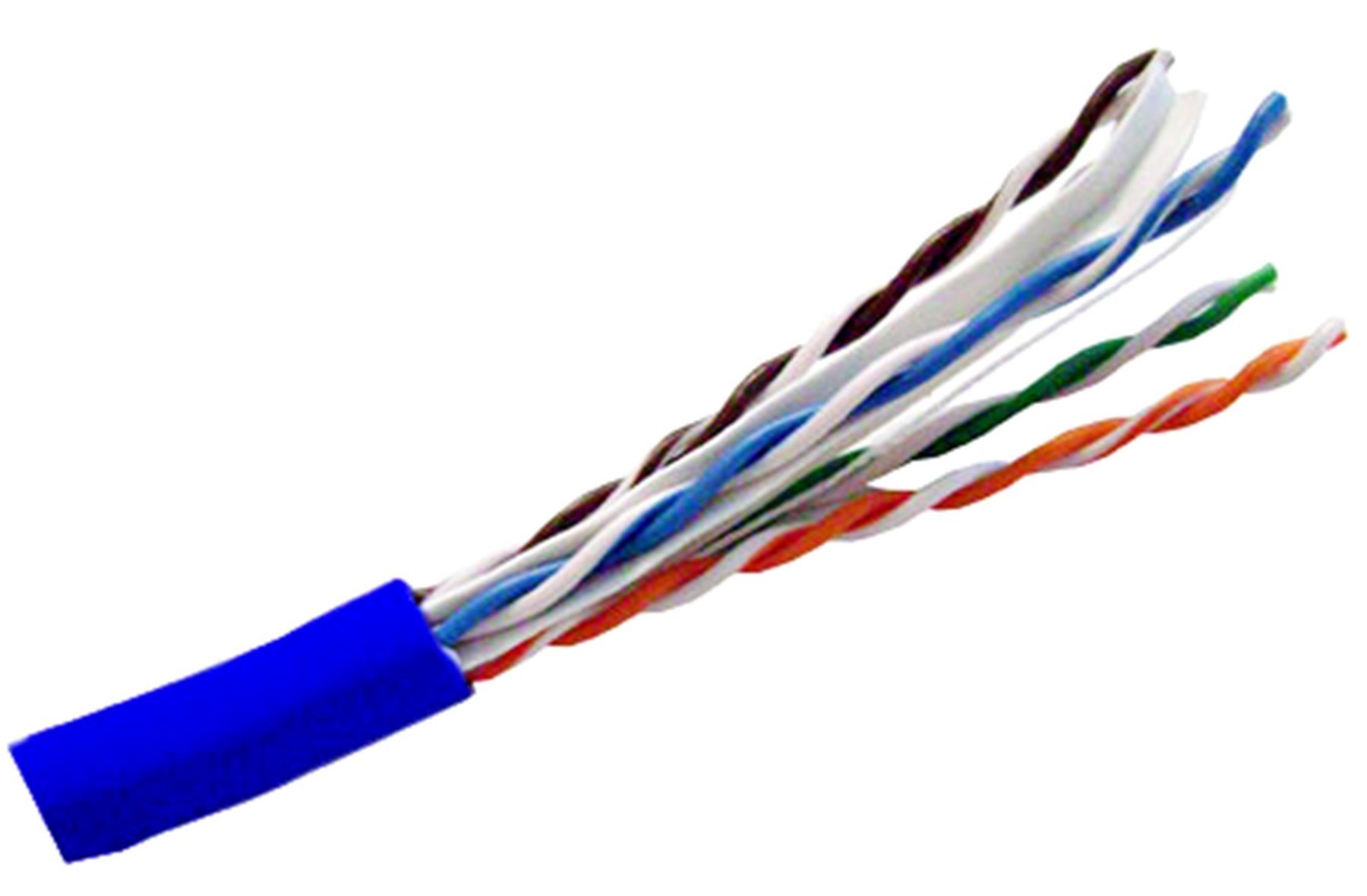 Cat6 Blue Solid PVC Ethernet Cable with a durable PVC sheath and 100% copper wiring, ideal for high-speed networking.