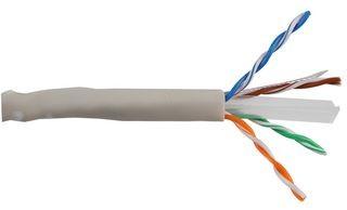 Cat6 Grey Solid PVC Ethernet Cable with durable PVC sheath and 100% copper wiring, ideal for high-speed networking.