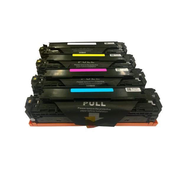 CB540 CART-316 CART-416 Series Generic Toner Set featuring four premium cartridges in black, cyan, yellow, and magenta.