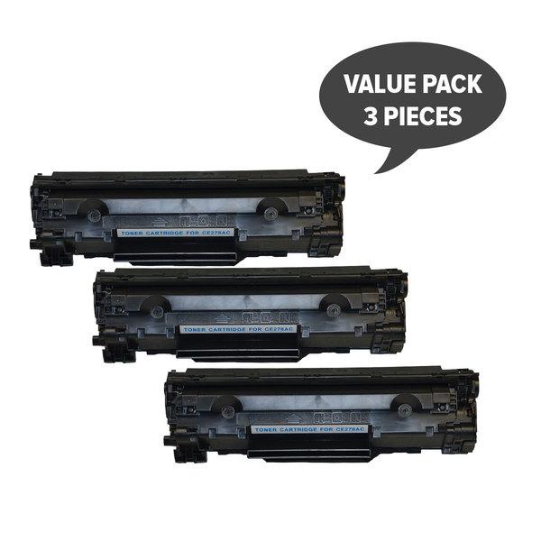 CE278 HP #78A Cart326 Black Generic Toner set of 3, featuring premium quality cartridges for laser printers.