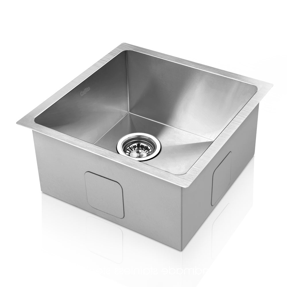 Cefito 51cm x 45cm Stainless Steel Kitchen Sink showcasing its sleek design and satin finish.