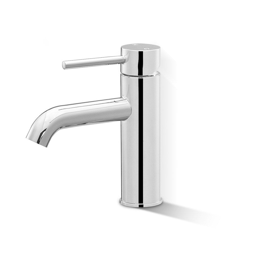 Cefito Basin Mixer Tap Faucet in Silver, showcasing its sleek chrome finish and modern design.