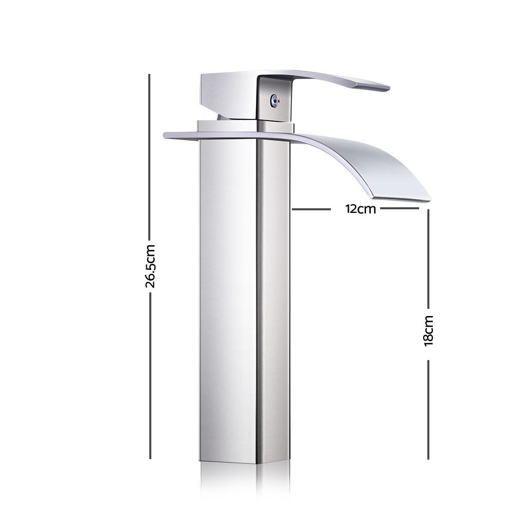 Cefito Basin Mixer Tap in polished chrome finish, showcasing its sleek design and durable materials.