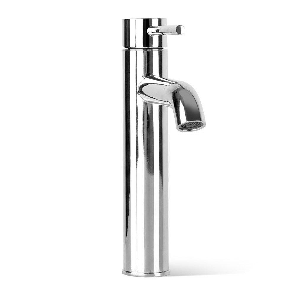 Cefito Basin Mixer Tap in silver, showcasing its sleek design and high-quality materials.