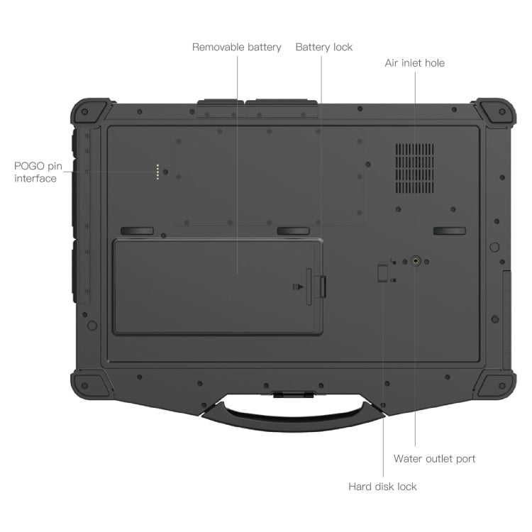 CENAVA EM-X15T Rugged Laptop with 15.6-inch display, showcasing its robust design and features.