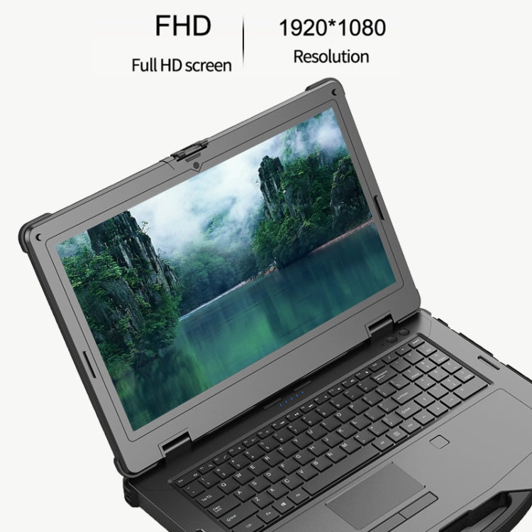 CENAVA EM-X15T Rugged Laptop with 15.6-inch display, showcasing its robust design and features.