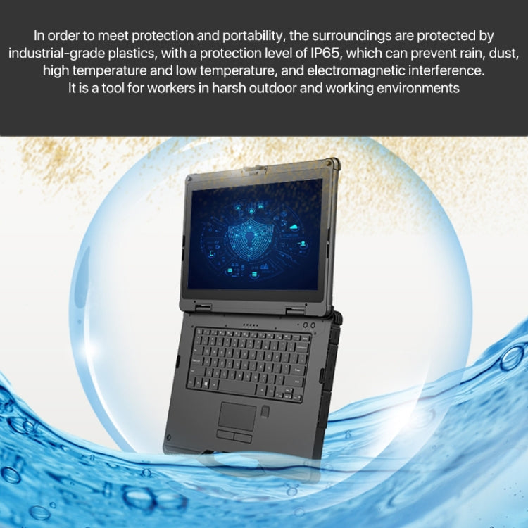 CENAVA EM-X15T Rugged Laptop with 15.6-inch display, showcasing its robust design and features.